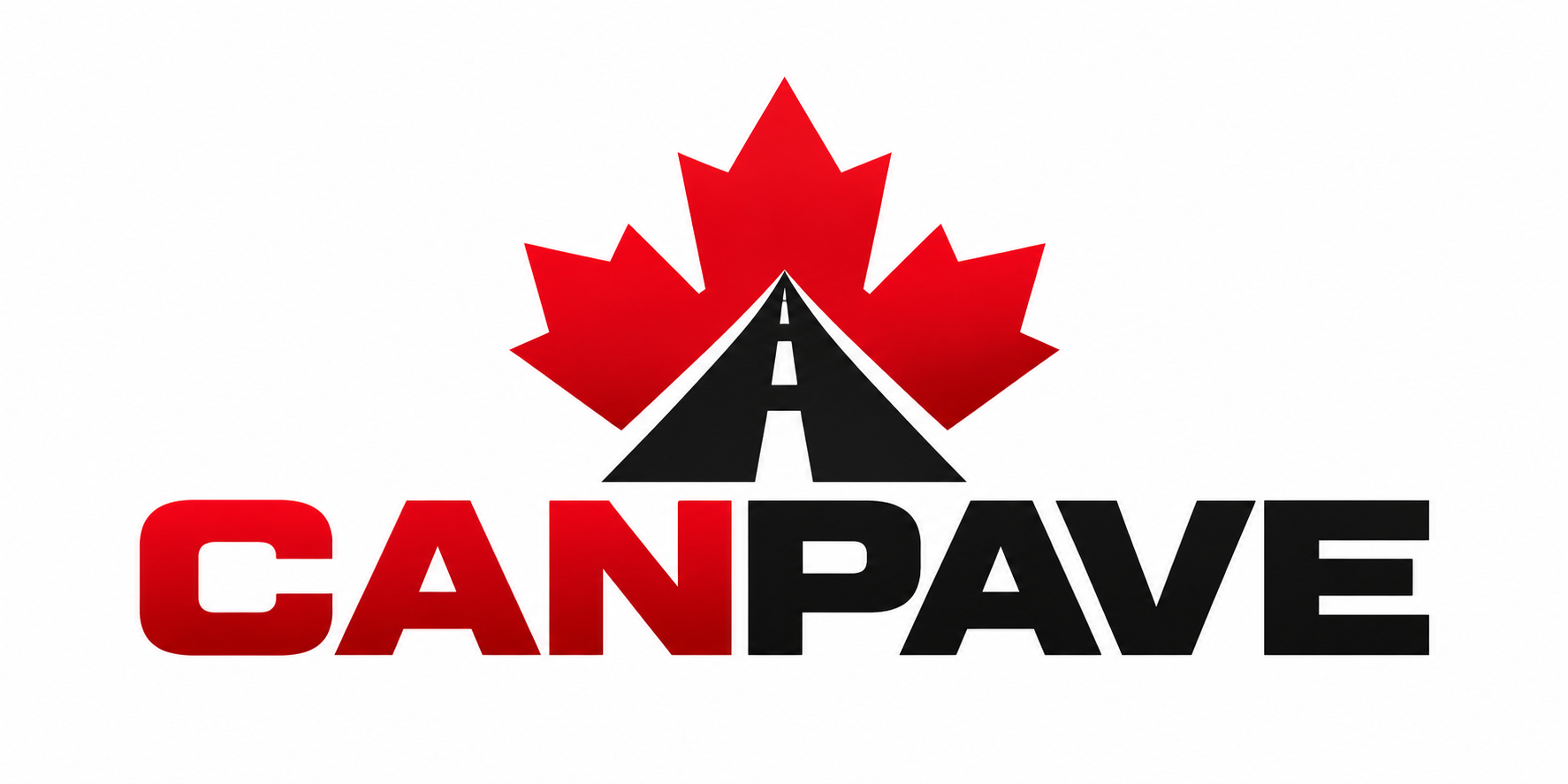 CanPave — maple leaf and roadway logo